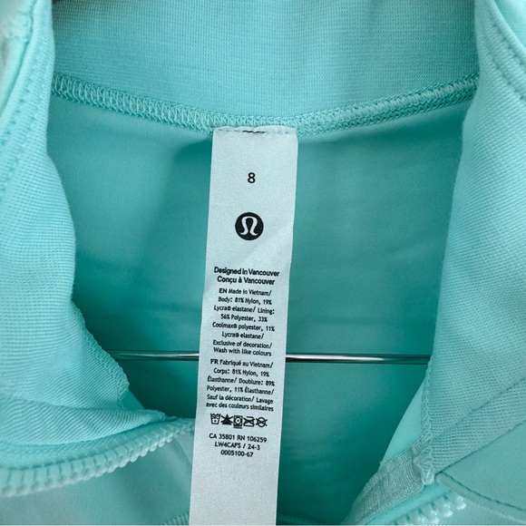 NWT LULULEMON IDEAL MINT DEFINE JACKET NULU SIZE 8 SIZE 6 BLUE - Picture 3 of 5